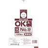 OK (25)9 ポリエチレン製規格袋 OK袋 25μm オークラ 82830268