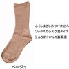 婦人シルク混ふくらはぎ楽らくソックス ベージュ 神戸生絲