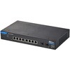 スイッチングハブ 8ポート+SFP+×2 Webスマート 金属筐体 静音 VLAN/QoS/LAG 省エネ(IEEE 802.3az) エレコム
