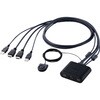 HDMI KVM 切替器 2入力1出力 USB-Aポート×2 手元スイッチ パソコン2台切り替え KVMスイッチ エレコム