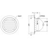 SCD150 外壁用アルミ製換気口 フラットグリル 内向ガラリ型 防火ダンパー付 西邦工業 82953477