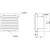 KX100 外壁用アルミ製換気口 フラットグリル 角ガラリ型 低圧損 西邦工業 82953495