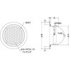 SPD150 外壁用アルミ製換気口 フラットグリル 丸パンチング型8Φ×PITCH10 防火ダンパー付 西邦工業 82953520