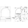 CFND150MC 外壁用アルミ製換気口 深型フード(ワイド水切り付) 金網型7×14ラス網 下部開閉タイプ 防火ダンパー付 西邦工業 82953547