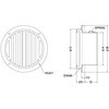ST100G 外壁用アルミ製換気口 ベントキャップ 縦ガラリ 低圧損(薄型) 西邦工業 82953556