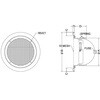 SND200 外壁用アルミ製換気口 フラットグリル 金網型10メッシュ 防火ダンパー付 西邦工業 82955751