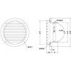 SVD100G 外壁用アルミ製換気口 ベントキャップ 防火ダンパー付(薄型) 西邦工業 82953581