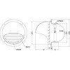 SFXD200Z 外壁用アルミ製換気口 セルフード 同芯ガラリ型 防火ダンパー付 西邦工業 82954238