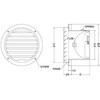 SVD250GC 外壁用アルミ製換気口 ベントキャップ 大口径 防火ダンパー付(薄型) 西邦工業 82953599