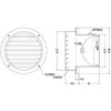 SVD200FC 外壁用アルミ製換気口 ベントキャップ 防火ダンパー付(厚型) 西邦工業 82955979