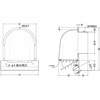 CFX225M 外壁用アルミ製換気口 深型フード(ワイド水切り付) 大口径 ガラリ型 下部開閉タイプ 西邦工業 82953651