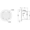 SXD75C 外壁用アルミ製換気口 フラットグリル ガラリ型 防火ダンパー付 西邦工業 82956627