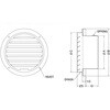 SV200G 外壁用アルミ製換気口 ベントキャップ(薄型) 西邦工業 82955060