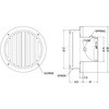 STD150AC 外壁用アルミ製換気口 ベントキャップ 縦ガラリ 防火ダンパー付 低圧損(厚型) 西邦工業 82955227