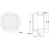 SV100F 外壁用アルミ製換気口 ベントキャップ(厚型) 西邦工業 82953721