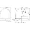 CFXD100C 外壁用アルミ製換気口 深型フード ガラリ型 下部開閉タイプ 防火ダンパー付 西邦工業 82953757