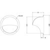 SF125 外壁用アルミ製換気口 セルフード フードのみ 差込胴体なし 壁面ネジ止め 西邦工業 82954071