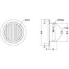 SXTD125 外壁用アルミ製換気口 フラットグリル 縦ガラリ型 防火ダンパー付 西邦工業 82953827