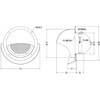 SFND200M 外壁用アルミ製換気口 セルフード(ワイド水切り付) 同芯金網型10メッシュ 防火ダンパー付 西邦工業 82953836