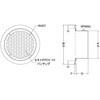 SP125 外壁用アルミ製換気口 フラットグリル 丸パンチング型8Φ×PITCH10 西邦工業 82954457