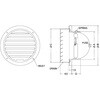 SVD125F 外壁用アルミ製換気口 ベントキャップ 防火ダンパー付(厚型) 西邦工業 82953879