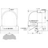 CFN300M 外壁用アルミ製換気口 深型フード(ワイド水切り付) 大口径 金網型7×14ラス網 下部開閉タイプ 西邦工業 82953888