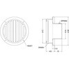 ST125A 外壁用アルミ製換気口 ベントキャップ 縦ガラリ 低圧損(厚型) 西邦工業 82954676