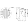 SXTD125C 外壁用アルミ製換気口 フラットグリル 縦ガラリ型 防火ダンパー付 西邦工業 82957029