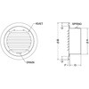SX300 外壁用アルミ製換気口 フラットグリル 大口径 ガラリ型 西邦工業 82955988