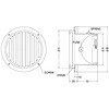 STD125GC 外壁用アルミ製換気口 ベントキャップ 縦ガラリ 防火ダンパー付 低圧損(薄型) 西邦工業 82956986