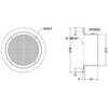 SN250 外壁用アルミ製換気口 フラットグリル 大口径 金網型10メッシュ 低圧損 西邦工業 82954168