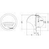 SFXD100 外壁用アルミ製換気口 セルフード 同芯ガラリ型 防火ダンパー付 西邦工業 82954177