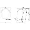 CFXD75MC 外壁用アルミ製換気口 深型フード(ワイド水切り付) ガラリ型 下部開閉タイプ 防火ダンパー付 西邦工業 82956365