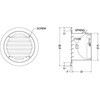 SCD175C 外壁用アルミ製換気口 フラットグリル 内向ガラリ型 防火ダンパー付 西邦工業 82955595