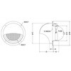 SFND125 外壁用アルミ製換気口 セルフード 同芯金網型10メッシュ 防火ダンパー付 西邦工業 82954299