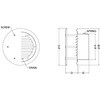 SXB250 外壁用アルミ製換気口 フラットカバー付換気口 大口径 ガラリ型 西邦工業 82954378