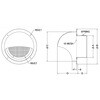 SFN250 外壁用アルミ製換気口 セルフード 大口径 同芯金網型10メッシュ 西邦工業 82954405