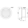 SC250 外壁用アルミ製換気口 フラットグリル 大口径 内向ガラリ型 西邦工業 82954466