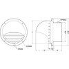 AFZ150 外壁用アルミ製換気口 セルフード 同芯ガラリ型 西邦工業 82954920
