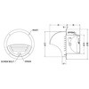 SFXD125C 外壁用アルミ製換気口 セルフード 同芯ガラリ型 防火ダンパー付 西邦工業 82955175