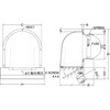 CFXD125M 外壁用アルミ製換気口 深型フード(ワイド水切り付) ガラリ型 下部開閉タイプ 防火ダンパー付 西邦工業 82956575