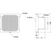 KN75 外壁用アルミ製換気口 フラットグリル 角金網型10メッシュ 低圧損 西邦工業 82955017