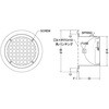 SED125C 外壁用アルミ製換気口 フラットグリル 角パンチング型8□×PITCH10 防火ダンパー付 西邦工業 82956460