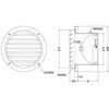 SVD100GC 外壁用アルミ製換気口 ベントキャップ 防火ダンパー付(薄型) 西邦工業 82956496