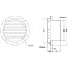 SV225G 外壁用アルミ製換気口 ベントキャップ 大口径(薄型) 西邦工業 82955611
