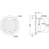 SXD125 外壁用アルミ製換気口 フラットグリル ガラリ型 防火ダンパー付 西邦工業 82954859