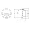 SFX250 外壁用アルミ製換気口 セルフード 大口径 同芯ガラリ型 西邦工業 82955498