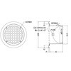 SED300C 外壁用アルミ製換気口 フラットグリル 大口径 角パンチング型8□×PITCH10 防火ダンパー付 西邦工業 82955315