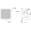 KND100C 外壁用アルミ製換気口 フラットグリル 角金網型10メッシュ 防火ダンパー付 西邦工業 82956067