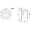SCD250C 外壁用アルミ製換気口 フラットグリル 大口径 内向ガラリ型 防火ダンパー付 西邦工業 82956216
